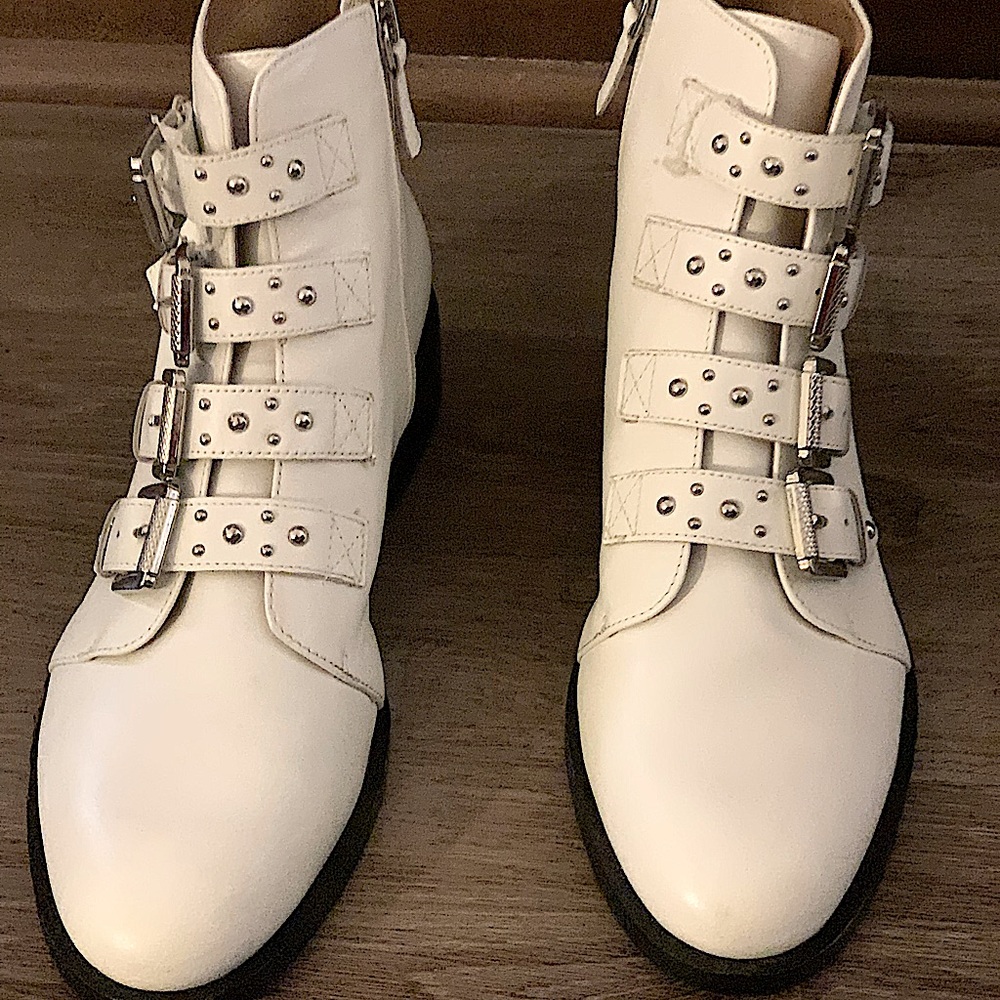 Halogen Lily White Buckle Bootie